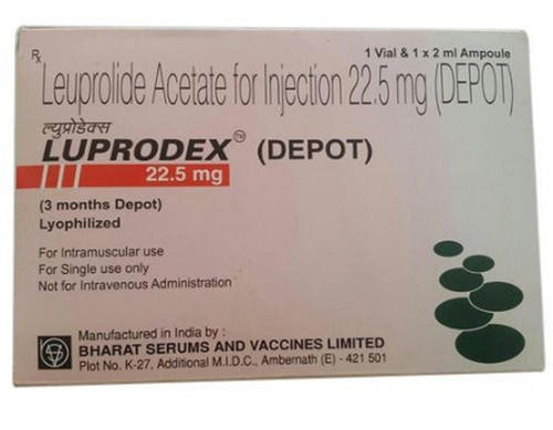 Luprodex Depot Leuprolide Acetate Injection, 1 Vial & 1 x 2ml Ampoule For Single Use Only