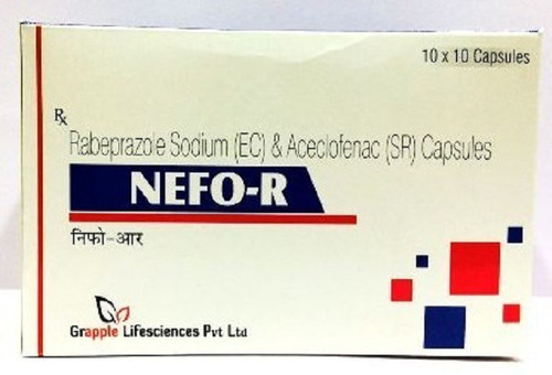 नेफो-आर ऐसक्लोफेनाक और रैबेप्राजोल कैप्सूल, 10x10 अलु अलू