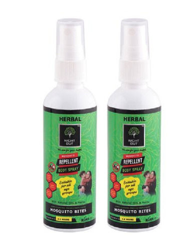 Stainless Steel Night Out Herbal Mosquito Repellent Body Spray, Lemon Grass Fragrance