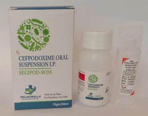 Segipode-50 DS Cefpodomixe Oral Suspension IP, 15gm/30ml Bottle Pack