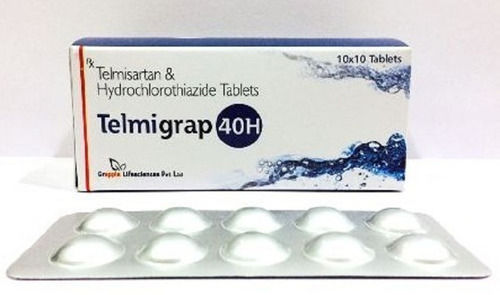 Telmigrap 40H Telmisartan और हाइड्रोक्लोरोथियाज़ाइड टैबलेट, 10X10 अलु अलु इंस्टॉलेशन टाइप: डेक माउंटेड 