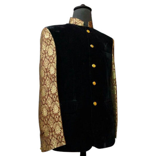 Multi Color Full Sleeves Tweed Fabric Party Wear Men'S Jodhpuri Blazers