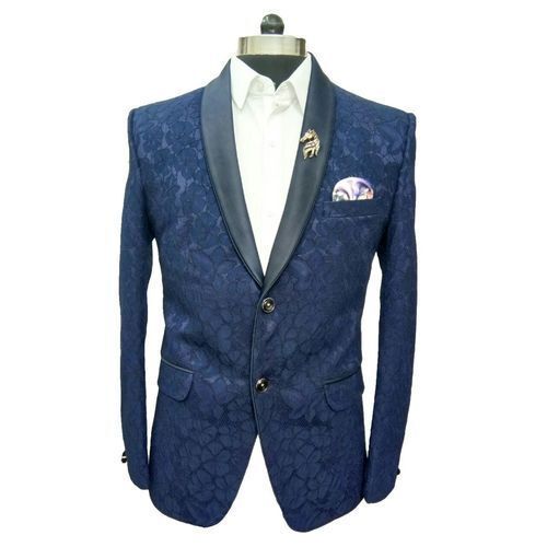 Multi Color Full Sleeves Tweed Fabric Party Wear Men'S Printed Blazers