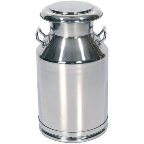 Silver Round Stainless Steel Anti-Corrosive Milk Cans With 25 Litres Capacity