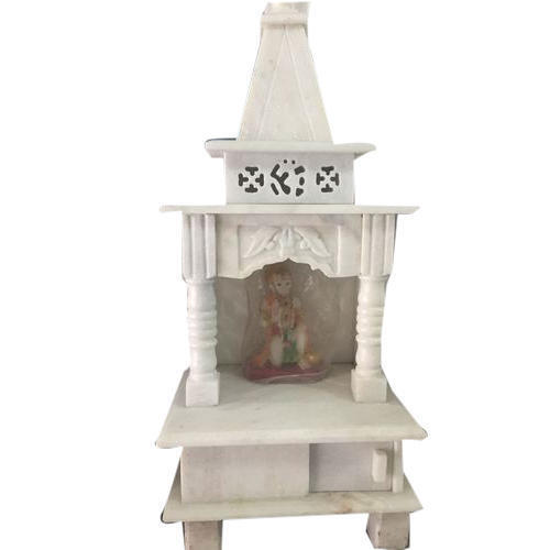 Ruggedly Constructed Handcrafted White Marble Indoor Temple (36 Inch)