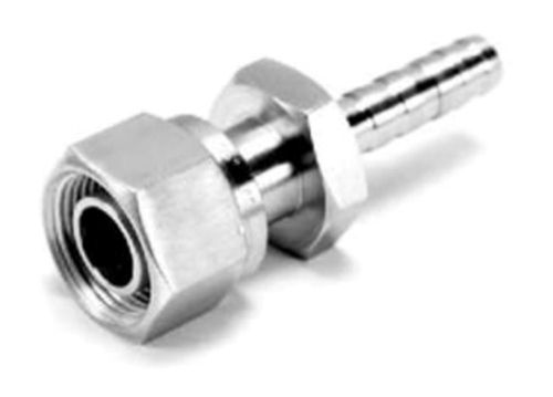 Silver Stainless Steel Highly Anti Corrosive Tube Adapter For Regulating Fluid Flow