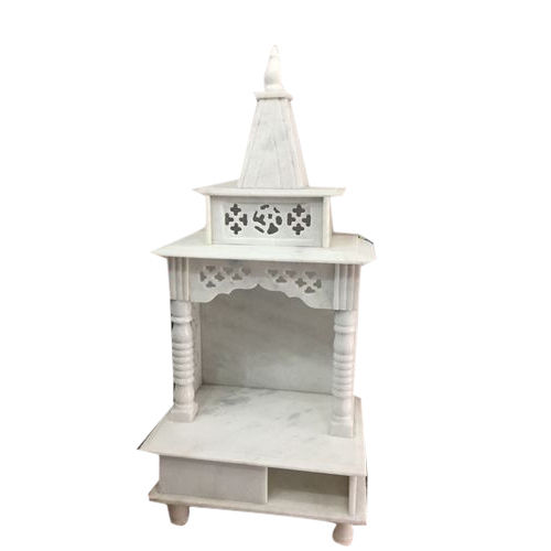 Sturdy Design Abrasion Resistance Handcrafted White Marble Indoor Temple (36 Inch)