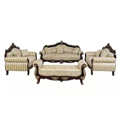 3+2+2+2 9Seater Rectangular Teak Wood Designer Sofa Set for Living Room