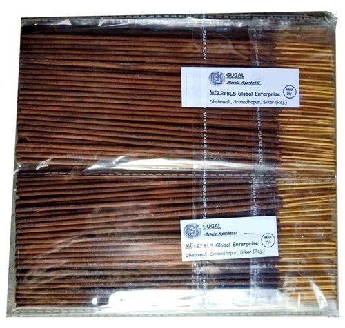 Brown Color 8 Inch And 4 Mm Diameter Gugal Incense Stick With 1 Hour Burning Time