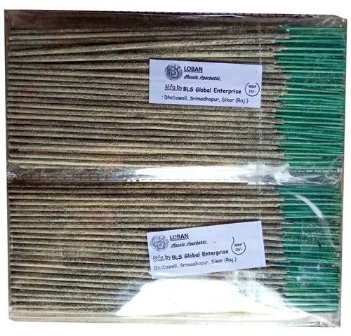 Brown Color 9 Inch And 3 Mm Diameter Loban Masala Handmade Incense Stick With Long Burning Time