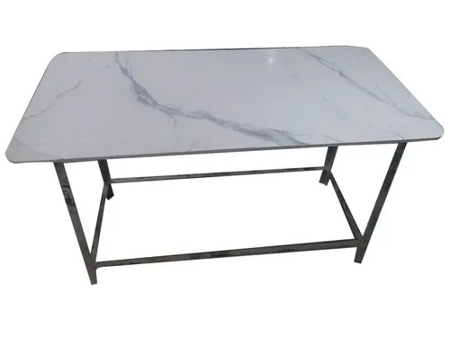 Rectangular Nano Statuario Marble Table Top - Color: Dark Blue