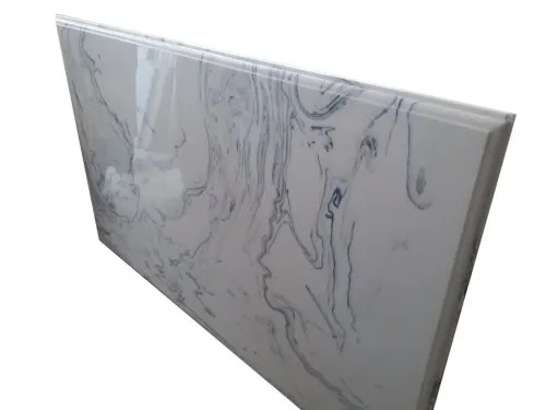 Statuario Marble Dining Table Top - 32mm Thickness, Polished Surface Finish | Elegant Look, Crack Proof, Eco Friendly