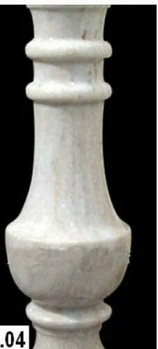 Sturdy Construction Long Life Span Scratch Resistant White Marble Baluster