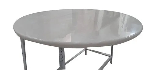 White Round Marble Center Table Top (18Mm Thickness) - Use: Home Decoration