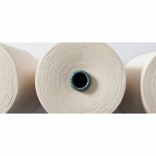 2 Ply Plain White Cotton Yarn Roll For Garments With 30 Count