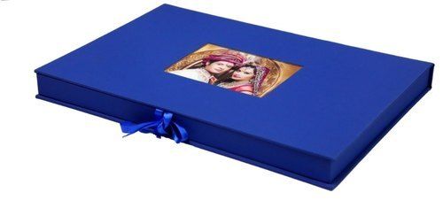 Blue Color Cover Light Weight Glossy Wedding Album Perfect Binding