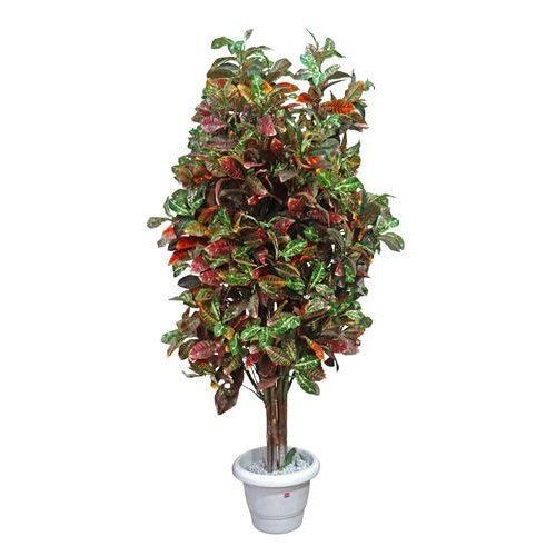 Non Handmade Artificial Green Croton Tree For Decoration