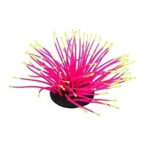 Pink Yellow Polished Washable Eco-Friendly Light Weight Aquarium Artificial Silicone Plants