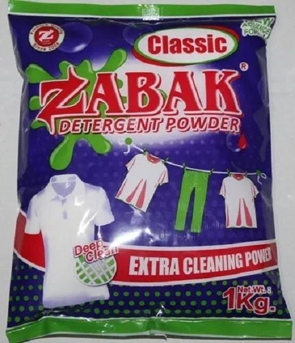 1 Kg Pack Extra Deep Clean Power Zabak Classic Detergent Powder for Laundry Use