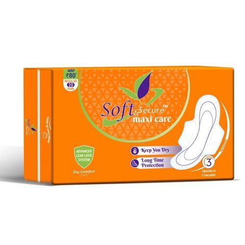60 ML Disposable High Design Light Weight Soft And Secure Maxi Care Sanitary Napkins