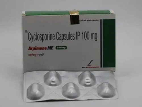 Cyclosporine Capsules IP 100mg, 10x5 Capsules Blister Pack
