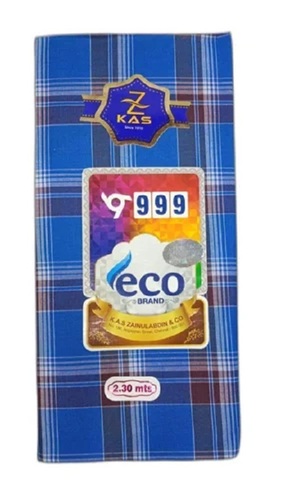 Hand Wash Type Blue Color Cotton Dhoti With 2.30 Meter Length For Casual Wear