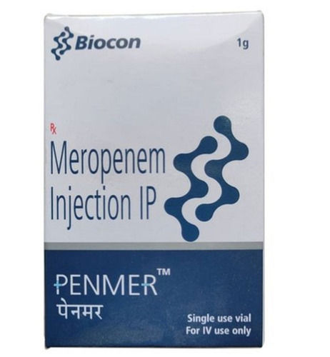 Meropenem Injection IP 1G, Single Use Vial Pack For IV Use Only