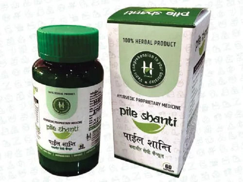 Pile Shanti Capsules For Hemorrhoids, With Daru Haridra, Nimba, Haritaki Extract