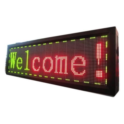 Black Rectangular Graphic Display Acrylic Led Sign Board For Advertisement