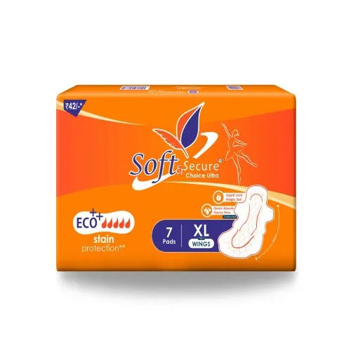 Seven Layer Protection High Absorbency Capacity Ultra Sanitary Napkins For Day And Night Use