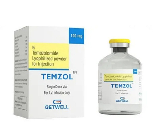 Temzol Temozolomide Lyophilized Powder Injection 100mg For IV Infusion Only