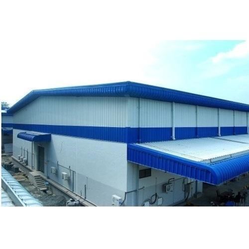 Blue Weather Resistant Mild Steel Waterproof Factory Roofing Sheds For Industrial Use 