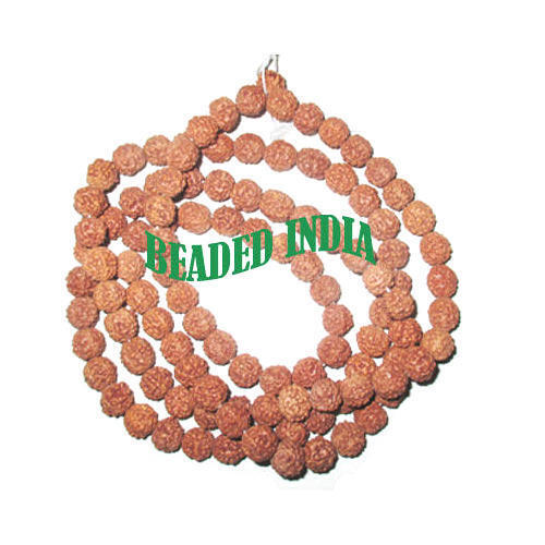 5 Mukhi And Round Shape Natural Rudraksha Mala For Chanting Mantra And Prayer