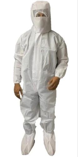 60GSM Disposable White Disposable PPE Kit With Shoe Cover and Helmet