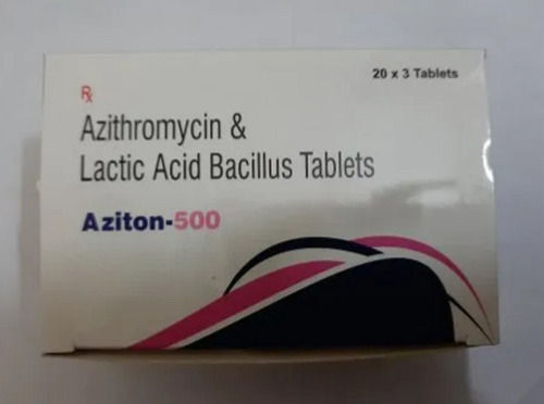Aziton 500 Azithromycin & Lactic Acid Bacillus Tablets, 20x3 Tablets Strips Pack