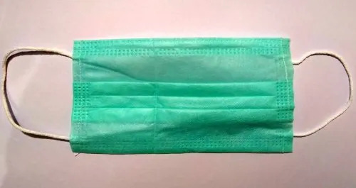 Disposable Type Green Color 3 Ply Surgical Mask With Ear Loop
