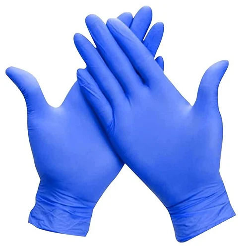 Free Size Wrist Length Non Sterile Nitrile Examination Gloves for Multiple Industry