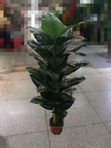 Green Big Leaves Artificial Plant For Home Decorations