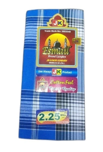 Checked Multi Color Cotton Dhoti - Lightweight, Smooth Texture | Ideal for Casual Wear, Hand Wash Care, Available in Various Colors
