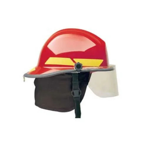 Medium Size Durable and Fire Retardant Firemen Red Safety Helmet