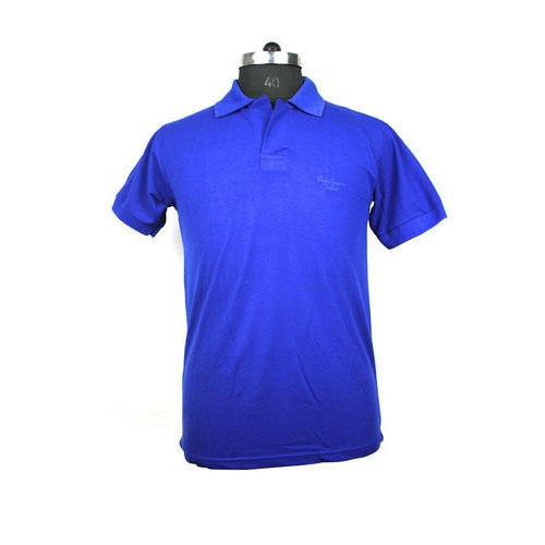 Multi Color Half Sleeves Polyester Fabric Plain Pattern Casual Polo T-Shirts 