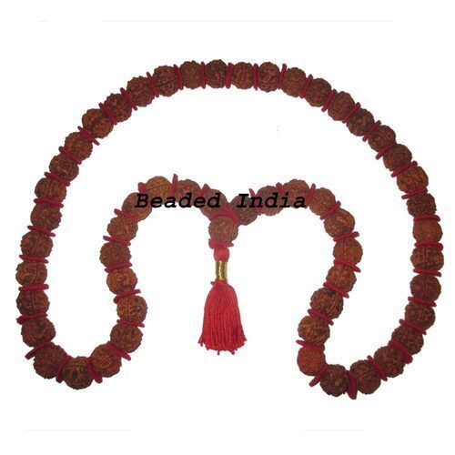 Panch Mukhi 20 Mm Rudraksha Mala For Chanting Mantra And Religious