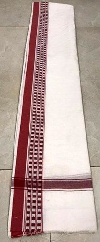 Pure Cotton Fabric And White Color Modi Gamacha With 2 Meters Length