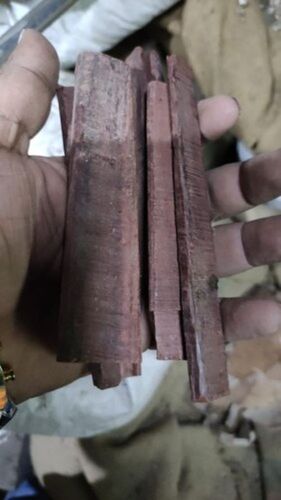 5 Inch Rectangular Natural Red Wood