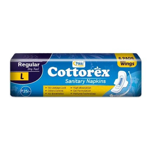 Large Size Premium Design Odor Control Skin Friendly Cottorex Regular Sanitary Pad