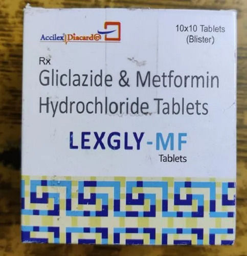 Lexgly-MF Gliclazide And Metformin HCL Anti-Diabetic Tablets, 20x10 Blister