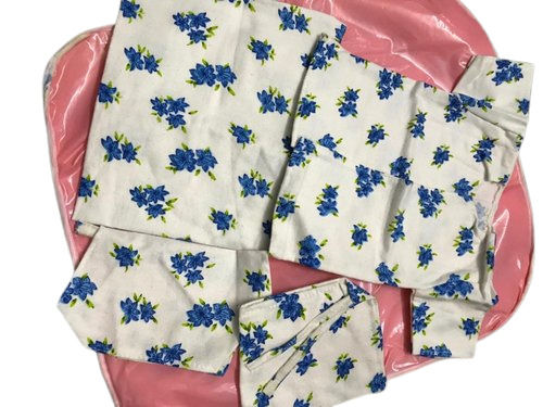 नवजात शिशु के लिए मल्टीकलर प्रिंटेड पैटर कॉटन फ़ैब्रिक फुल स्लीव ड्रेस सेट