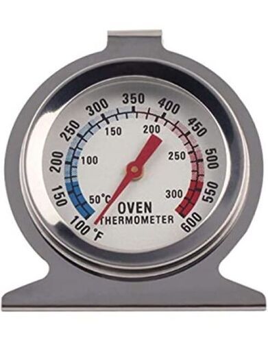 Oven Temperature Indicator - On-Off Control, 50-60 Hz Frequency, Round Shape | Stainless Steel, 220V Power, 1 Year Warranty