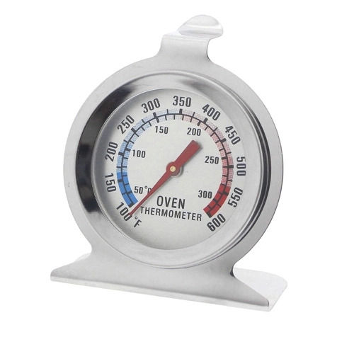 Oven Temperature Indicator - Round Shape, 220 Power, Electric Operate Method, Stainless Steel Material | New with 1 Year Warranty, 50-60 Hz Frequency