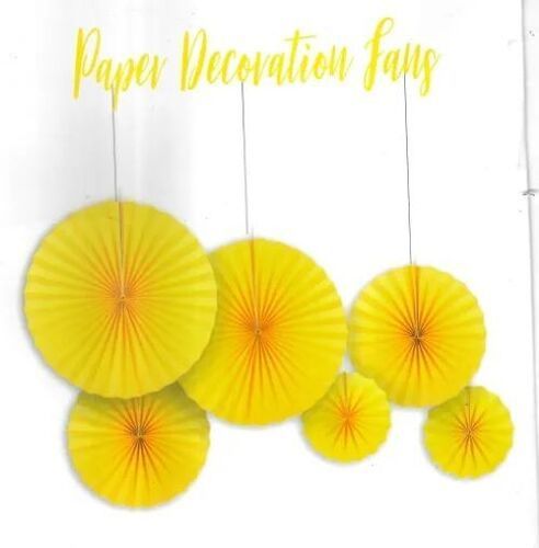 Yellow And Orange Party Event Decoration Paper Fans